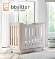 Детская кроватка Micuna Babysitter (white/wood water
						
					) — Фото