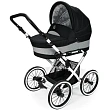 Детская коляска Jedo Classic Bartatina Elegance Alu Plus 2 в 1, ткань, амортизация на ремнях, белое шасси - Фото