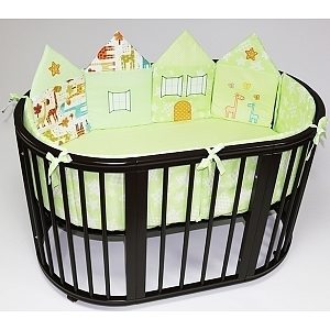 Универсальный комплект в кроватку Классика Домики Evobaby 7 в 1, 7 предметов