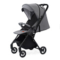 Детская прогулочная коляска Nuovita Sfera на черной раме (Platino grigio, Nero / Серая платина, Черный
						
					) — Фото