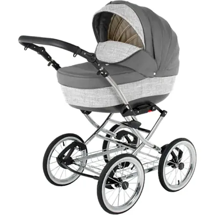 Детская коляска BeBe-Mobile Santana Deluxe Len Eco 2 в 1, ткань+экокожа
