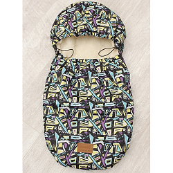 Универсальный меховой конверт AmaroBaby Little Friend Абстракция 80х45 см