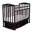 Детская кроватка Sweet Baby Luciano, поперечный маятник + ящик (wenge венге) — Фото