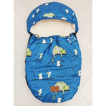 Универсальный меховой конверт AmaroBaby Little Friend Кот и Мышки 80х45 см