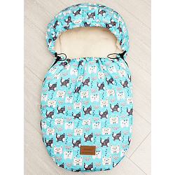 Универсальный меховой конверт AmaroBaby Little Friend Собачки 80х45 см