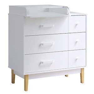 Детский комод PITUSO серия Kids Vintage Premium ЛДСП Белый аляска 6