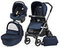 Детская коляска Peg-Perego Book Plus Sportivo 3 в 1, шасси Jet (Geo Navy
						
					) — Фото