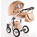 Детская коляска Street Racer Karona Eco 3 в 1, эко-кожа (02BG light brown
						
					) — Фото
