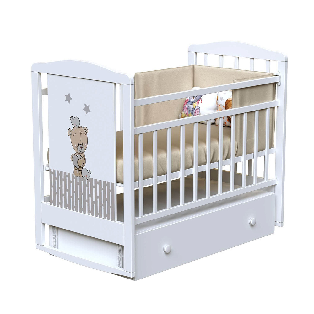 Детская кроватка ВДК Love Me, маятник/ящик - Фото