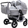 Детская коляска для двойни BartPlast Fenix Duo Prime 2 в 1 (03 Серый
						
					) — Фото