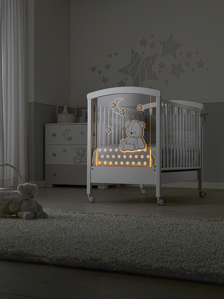 Детская кроватка Erbesi Stella Magic LED фото 1