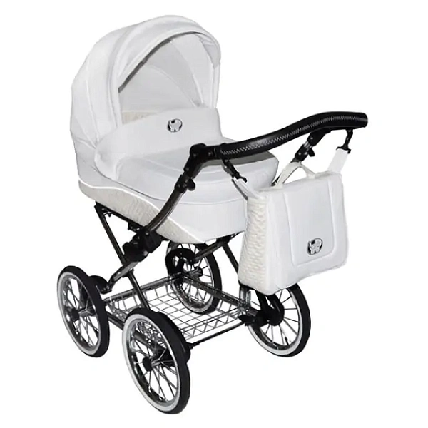 Детская коляска Nastella Luxe Eco 3 в 1, эко-кожа, шасси Black фото 2