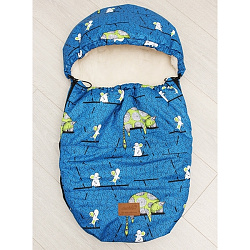 Универсальный меховой конверт AmaroBaby Little Friend Кот и Мышки 80х45 см