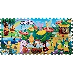 Коврик-пазл Играем Вместе Лунтик, 8 сегментов, 31,5 х 31,5 см, арт. 183067/FS-LUNT