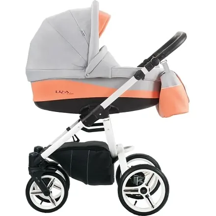 Детская коляска Bebetto Luca S-line 2 в 1, шасси White