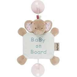 Автомобильный знак Nattou Baby on board Наттоу Беби он боард Charlotte & Rose Слоник 655354