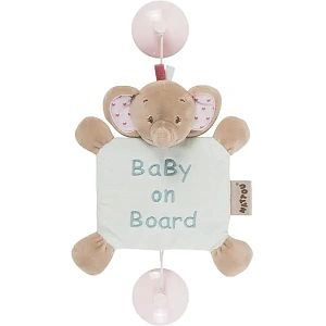 Автомобильный знак Nattou Baby on board Наттоу Беби он боард Charlotte & Rose Слоник 655354