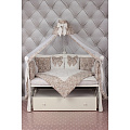 Комплект постели Premium в кроватку AmaroBaby Элит бязь, 18 предметов (Кофе
						
					) — Фото