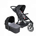 Детская коляска Phil and Teds Sport, прогулка+блок для новорожденных, 2 в 1 (Charcoal Grey / Серый
						
					) — Фото