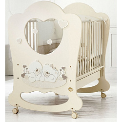 Детская кроватка Baby Expert Sogno, колесо + качалка