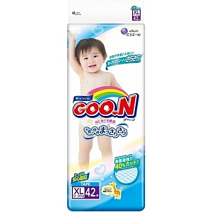 Подгузники для детей Goo.N ХL/4, 12-20 кг, 42 штуки