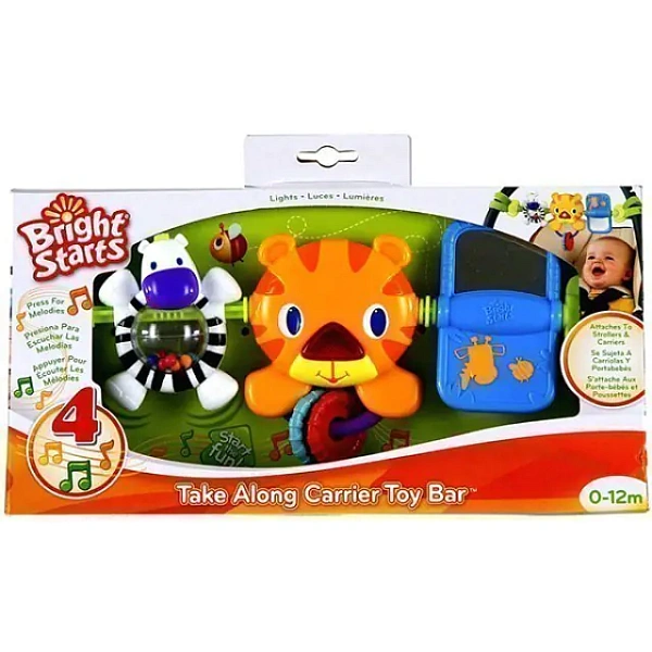 Развивающая игрушка для коляски Bright Starts Брайт Стартс Тигренок 9005 фото 1