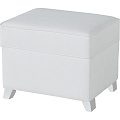 Пуфик с ящиком Micuna Foot Rest (White Leatherette / Ножки White) — Фото
