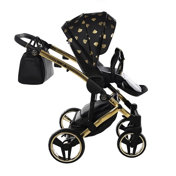 Детская коляска Junama Glow V2 3 в 1 на золотой раме фото 15