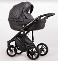 Детская коляска Lonex Comfort Special Ecco 2 в 1, эко-кожа (Black
						
					) — Фото