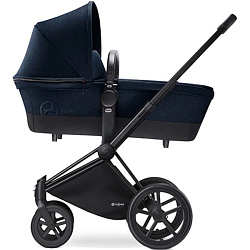 Коляска-люлька для новорожденного Cybex Priam Lux, шасси Trekking Matt Black