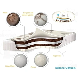 Детский матрас класса Премиум BabySleep Solare Cotton