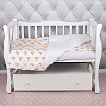 Комплект постельного белья в кроватку AmaroBaby Baby Boom из поплина, 3 предмета (Лисички) — Фото