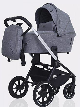 Детская коляска Mowbaby Zoom PU 2 в 1 на серебряной раме