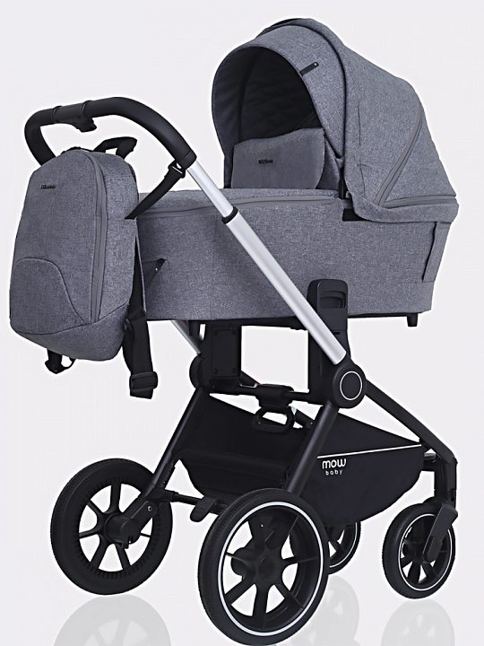 Детская коляска Mowbaby Zoom PU 2 в 1 на серебряной раме — как выглядит в жизни