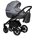 Детская коляска Indigo Mio S 2 в 1 (04 т.серая кожа+св.серый
						
					) — Фото