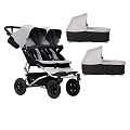 Детская коляска для двойни Mountain Buggy Duet 2 в 1 (Silver 3.0
						
					) — Фото