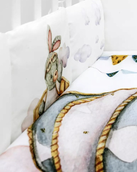 Комплект постельного белья Топотушки Зайка Пилот, 6 предметов фото 7