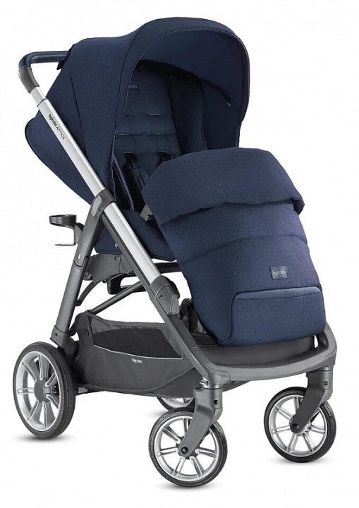 Детская коляска Inglesina Aptica System Duo 2 в 1 на шасси Aptica Graphite Blue Navy — как выглядит в жизни