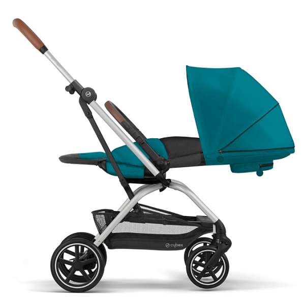 Детская прогулочная коляска Cybex Eezy S Twist+ 2 на серебряной раме фото 4
