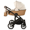 Детская коляска Nuovita Carro Sport 2 в 1, ткань+эко-кожа (Beige marrone/Бежево-коричневый
						
					) — Фото