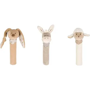 Мягкие игрушки Nattou Cri-Cris Наттоу Кри Крис Cappuccino Кролик, Овечка, Ослик 211086