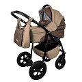Детская коляска Ray Teresa Lux 2 в 1 (3 молочный лен/коричневый лен
						
					) — Фото