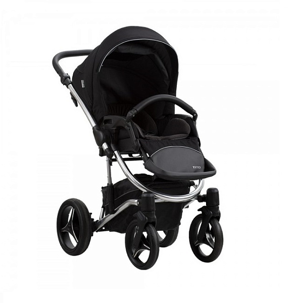 Детская коляска Bebetto Tito Premium Class Silver 2020 3 в 1 фото 3
