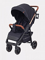 Детская прогулочная коляска Mowbaby Ride 2022 на золотой раме (Black
						
					) — Фото