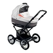 Детская коляска Jedo Memo Bartatina Elegance Alu Plus LC 2 в 1, стразы, амортизация на ремнях, черное шасси - Фото