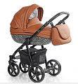 Детская коляска Roan Bass Eco 2 в 1, эко-кожа (B6 Cinnamon/Black
						
					) — Фото