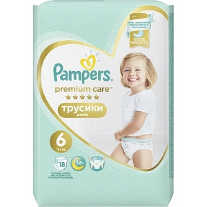 Детские трусики Pampers Premium Care 6, 15 кг+, 18 штук