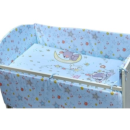 Постельное белье в кроватку Makkaroni Kids Баю-Бай с выбором бортиков, 6 предметов