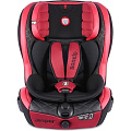 Детское автокресло Lionelo Jasper Isofix + подарок: шторки и органайзер (Leather red кожа) — Фото
