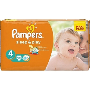 Детские подгузники Pampers Sleep & Play 4 Maxi, 7-14 кг, 50 штук